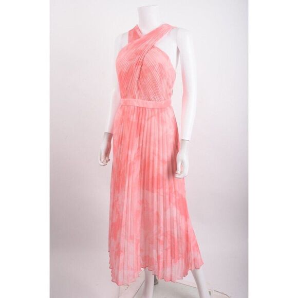 Ted Baker London MIRELIA Midi Dress TB 2 US 6 Cross-Over Pleated A-Line NWT - Picture 4 of 6
